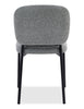 Luka Dining Chair with Boucle Fabric, Metal - Grey | Chaise de salle à manger Luka en tissu bouclé et en métal - grise