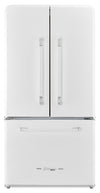 Classic Retro by Unique 36\" 21.4 Cu. Ft. Counter-Depth Refrigerator - Marshmallow White - UGP-595L W AC