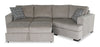 Made in Canada Legend 2-Piece Right-Facing Chenille Fabric Cuddler Sleeper Sectional - Platinum Beige | Sofa-lit sectionnel enveloppant de droite Legend 2 pièces fabriqué au Canada en tissu de chenille - beige platine