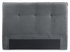 Amos Upholstered Platform Bed in Charcoal Fabric with Tufted Headboard - Full Size | Lit plateforme Amos rembourré en tissu anthracite avec tête de lit capitonnée - format lit double
