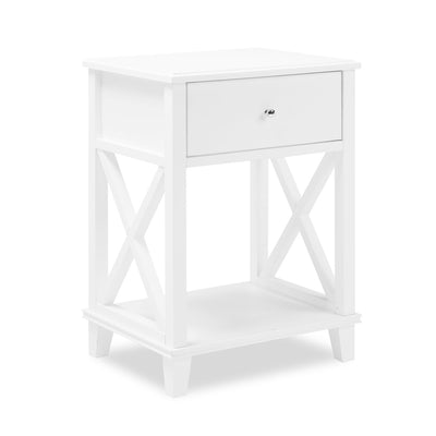 Elle Bedside 1-Drawer Nightstand, 18"W x 25.75"H - White | Table de nuit Elle de 18 po (l) x 25,75 po (H) à 1 tiroir - blanche