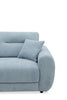 Alora 5-Piece Fabric Sectional with Three Accent Pillows and Rolled Arms - Blue | Sofa sectionnel Alora 5 pièces en tissu avec 3 coussins décoratifs et accoudoirs enroulés - bleu