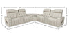 Zen 3-Piece Leather-Look Fabric Power Reclining Sectional with Massage and Two Refrigerator Consoles - Apricot | Sofa sectionnel à inclinaison électrique Zen 3 pièces en similicuir avec massage et 2 consoles avec réfrigérateur - abricot