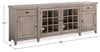 Wesley 90" Traditional TV Stand with Storage and Cable Management for TVs up to 95" - Dovetail Grey | Meuble pour téléviseur traditionnel Wesley de 90 po avec rangement et système de gestion des câbles