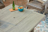 Muskoka Outdoor Patio Fire Pit Table - 50,000 BTU, Resin Wicker, Metal - Beige | Foyer-table Muskoka pour la terrasse à l’extérieur - 50 000 BTU, osier en résine, métal - beige