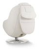 LG 29.6" Leather-Look Fabric Reclining Massage Chair with Matching Ottoman - Beige | Fauteuil de massage inclinable LG de 29,6 po en tissu d’apparence cuir avec pouf assorti - beige