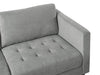 Metro 2-Piece Left-Facing Fabric Sectional with Chaise and Tufted Seat Cushions - Grey | Sofa sectionnel de gauche Metro 2 pièces en tissu avec fauteuil long et coussins de siège capitonnés - gris