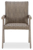 Muskoka 5-Piece Outdoor Patio Set with Fire Pit Table & 4 Chairs - 50,000 BTU, Resin Wicker - Beige | Ensemble Muskoka 5 pièces pour la terrasse à l’extérieur avec foyer-table et 4 chaises - 50 000 BTU, osier en résine - beige