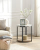 Felicity 22" Round End Table with Shelf - Grey | Table de bout ronde Felicity de 22 po avec tablette - grise