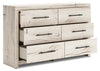 Derekson Bedroom 6-Drawer Dresser, 58.7"W x 36.5"H - Rustic White | Commode de chambre à coucher Derekson de 58,7 po (L) x 36,5 po (H) à 6 tiroirs - blanc rustique