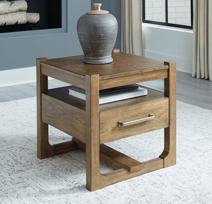 Gideon 24” Solid Wood Country-Style End Table - Brown
