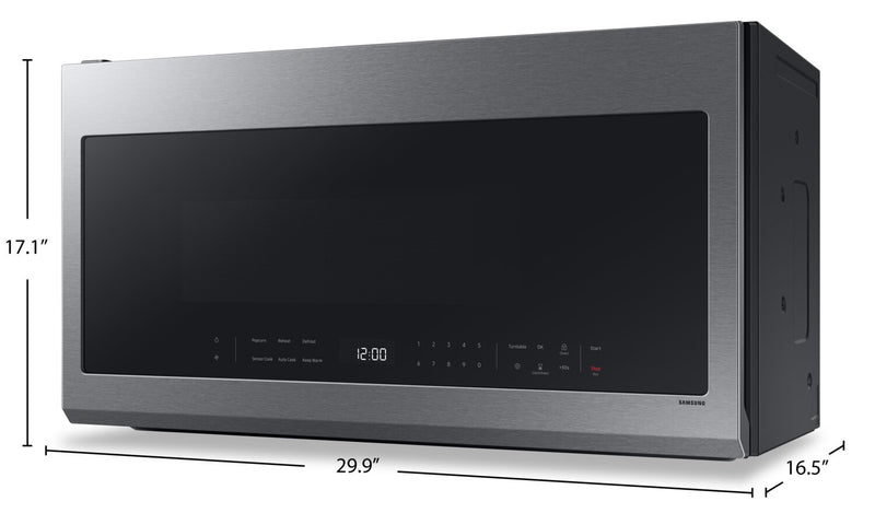Samsung 2.1 Cu. Ft. Over-the-Range Microwave with 400 CFM and LED Display - Stainless Steel - ME21DG6300SRAC
