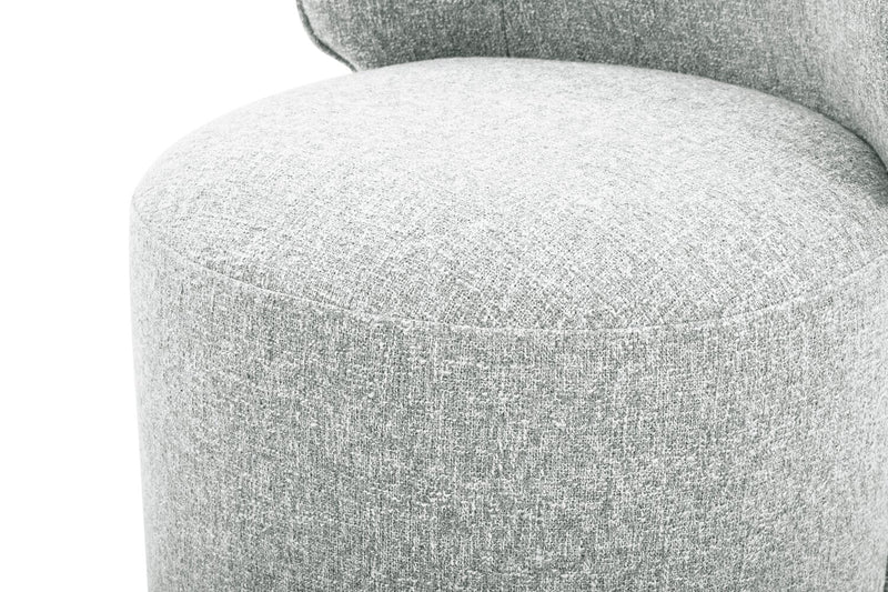 Zola Gliding Dining Chair with Polyester Fabric - Cloud Grey