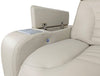 Zen 3-Piece Leather-Look Fabric Power Reclining Sectional with Massage and Two Drop-Down Consoles - Apricot | Sofa sectionnel à inclinaison électrique Zen 3 pièces en tissu d’apparence cuir avec massage et 2 consoles rabattables - abricot
