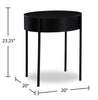 Moira 36” Modern 3-Pack Round Coffee + 2 End Tables - Black | Ensemble de 3 tables modernes Moira de 36 po, table à café et 2 tables de bout - noir