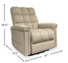 Linton 35.5” Linen-Look Fabric Power Lift Reclining Chair – Mushroom  | Fauteuil basculeur à inclinaison électrique Linton de 35.5 po en tissu d’apparence lin - champignon