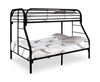Logan Bunk Bed with Ladders & Guard Rail for Kids, Black Metal - Twin/Full | Lits superposés Logan pour enfants avec échelles et garde-corps, métal noir - simple et double