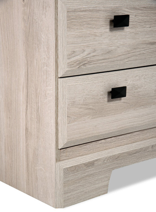 Yorkdale 6pc Bedroom Set with Panel Bed, Dresser, Mirror & Nightstand, White - Queen Size