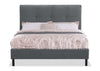 Amos Upholstered Headboard in Charcoal Fabric, Tufted - Queen Size | Tête de lit rembourrée Amos en tissu anthracite capitonné - format grand lit