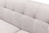 Kort & Co. Freeman 88" Linen-Look Fabric Sofa with Wood Base and Tufted Back Cushions - Dove White | Sofa Freeman Kort & Co. de 88 po en tissu d’apparence lin avec pattes en bois et coussins de dossier capitonnés - blanc colombe