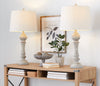 Orson 32" Farmhouse Table Lamp with Oat Linen Shade - Grey | Lampe de table champêtre Orson de 32 po avec abat-jour en lin de couleur avoine - grise