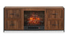 Harvin 54" Electric Fireplace TV Stand with Storage for TVs up to 60" – Brown Oak  |  Meuble pour téléviseur Harvin de 54 po avec foyer électrique et rangement pour téléviseurs jusqu’à 60 po - chêne brun