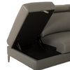 Valentino 3-Piece Left-Facing Genuine Leather Power Reclining Sectional with Adjustable Headrests - Grey | Sofa sectionnel de gauche à inclinaison électrique Valentino 3 pièces en cuir véritable avec appuie-têtes réglables - gris
