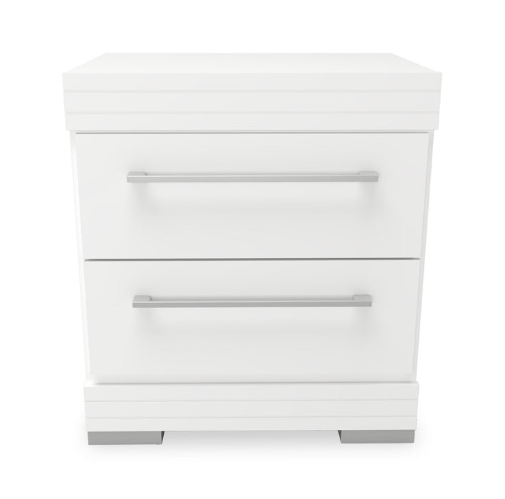 Riley 6pc Bedroom Set with Panel Bed, Dresser, Mirror & Nightstand, Made in Canada, White - Full Size
