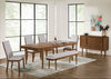 Ember 6pc Dining Set with Table, Bench & 4 Chairs, 74-92"W - Grey & Brown | Ensemble de salle à manger Ember 6 pièces avec table de 74 po à 92 po (L), banc et 4 chaises - gris et brun