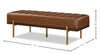 Linden 55" Faux Leather Bench - Brown | Banc Linden de 55 po en similicuir - brun