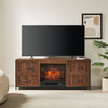 Harvin 54" Electric Fireplace TV Stand with Storage for TVs up to 60" – Brown Oak  |  Meuble pour téléviseur Harvin de 54 po avec foyer électrique et rangement pour téléviseurs jusqu’à 60 po - chêne brun