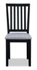 Bryn 3pc Dining Package with 42" Round Drop-Leaf Table & 2 Chairs, Fabric - Black | Ensemble de salle à manger Bryn 3 pièces avec table ronde de 42 po à abattant et 2 chaises en tissu  - noire