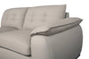 Raya Modular 5-Piece Left-Facing Genuine Leather Sectional with Storage Console and Wood Legs - Stone Beige | Sofa sectionnel modulaire de gauche Raya 5 pièces en cuir véritable avec console de rangement et pattes en bois - beige pierre