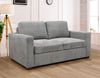 Drift 66.5" Linen-Look Fabric Sleeper Sofa with Track Arms - Grey | Sofa-lit Drift de 66,5 po en tissu d’apparence lin avec accoudoirs rectilignes - gris