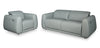 Gianna 76" Genuine Leather Power Reclining Sofa with Power Headrests and USB Ports - Spa Blue | Sofa à inclinaison électrique Gianna de 76 po en cuir véritable avec appuie-têtes électriques et ports USB - bleu spa