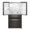 Whirlpool 36" 24.5 Cu. Ft. French-Door Refrigerator - Black Stainless Steel - WRMF3636RV | Réfrigérateur Whirlpool de 36 po et de 24,5 pi³ à portes françaises - acier inoxydable noir - WRMF3636RV | WRMF36RV