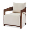 Amor 28.54" Fabric Accent Chair with Wood Arms and Legs - Taupe | Fauteuil d’appoint Amor 28,54 po en tissu avec accoudoirs et pattes en bois - taupe