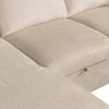 Envy 2-Piece Left-Facing Chenille Fabric Sleeper Sectional with Storage Chaise - Almond Beige | Sofa-lit sectionnel de gauche Envy 2 pièces en tissu de chenille avec fauteuil long de rangement - beige amande