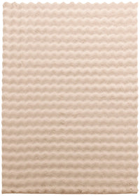 Dream Step Memory Foam Bubble Taupe Faux Fur Area Rug - 7' x 10'