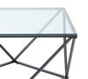 Prism 31.5" Modern Glass Top Coffee Table – Glass with Metal Base  | Table à café moderne Prism de 31,5 po avec dessus en verre - verre avec base en métal