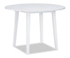 Bryn Drop-Leaf Dining Table, 42\" Round - White