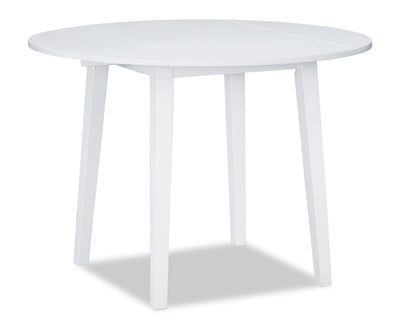 Bryn Drop-Leaf Dining Table, 42" Round - White | Table de salle à manger ronde Bryn de 42 po avec abattant - blanche