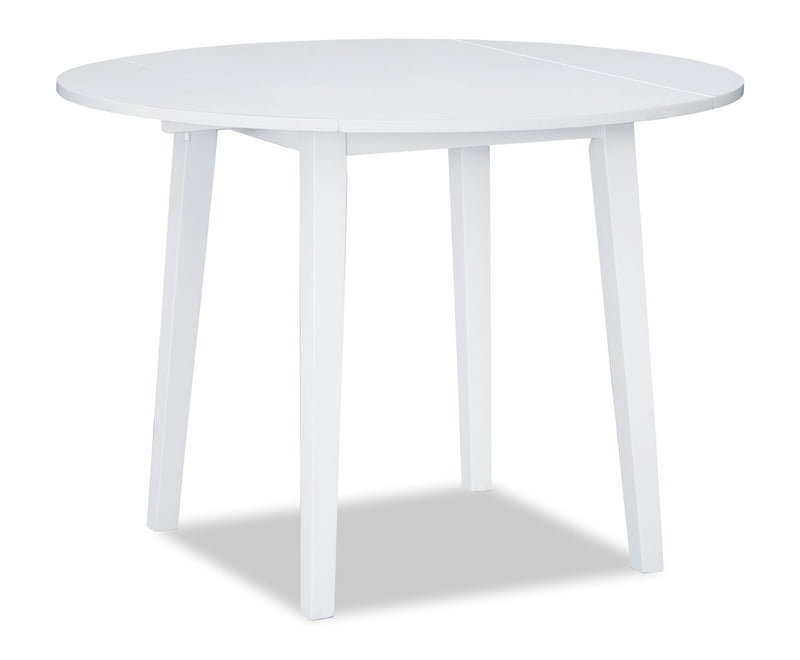Bryn Drop-Leaf Dining Table, 42\" Round - White