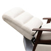 Bree 28.5" Linen-Look Fabric Pushback Reclining Accent Chair with Wood Armrests and Legs - Beige | Fauteuil d’appoint à inclinaison par poussée Bree de 28,5 po en tissu d’apparence lin avec accoudoirs et pattes en bois - beige
