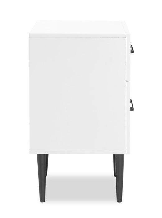 Brax Bedside 2-Drawer Nightstand, 18\"W x 25.75\"H - White
