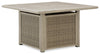 Muskoka Outdoor Patio Fire Pit Table - 50,000 BTU, Resin Wicker, Metal - Beige | Foyer-table Muskoka pour la terrasse à l’extérieur - 50 000 BTU, osier en résine, métal - beige