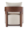 Amor 28.54" Fabric Accent Chair with Wood Arms and Legs - Taupe | Fauteuil d’appoint Amor 28,54 po en tissu avec accoudoirs et pattes en bois - taupe