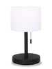 Solana 11” Modern Metal Acrylic Portable Indoor/Outdoor Table Lamp with USB Port - Black | Lampe de table pour l’intérieur et pour l’extérieur moderne portable Solana de 11 po en métal et en acrylique avec port USB - noire