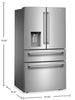 Maytag 36" 29 Cu. Ft. French Door Refrigerator - Stainless Steel - MRMF5436TZ | Réfrigérateur Maytag de 29 pi³ à portes françaises de 36 po – acier inoxydable – MRMF5436TZ