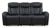 Shaquille O’Neal Home Titan 92\" Genuine Leather Power Reclining Sofa with Shaq-o-pedic Comfort – Black